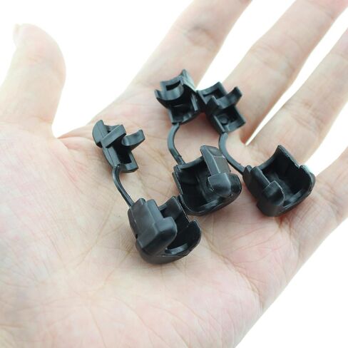 20PCS Anti Pull Power Cord Protection Clip Round Cable Strain Relief Bushing Grommet Suitable for Securing and Protecting Various Electrical Products Power Sockets Black in Saudi Arabia