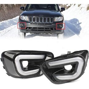 LED Daytime Running Light for Jeep Compass 2011-2016 Car Fog Light Waterproof Turn Signal Lamp in Saudi Arabia