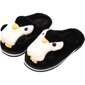 شباشب Penguin للسيدات شباشب حيوانات مبتكرة ومريحة ودافئة ناعمة من القطيفة للشتاء الدافئ