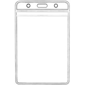 Vertical ID Badge Holders Sealable Waterproof Clear Plastic Holder, for RFID/Proximity/Badge Swipe Cards or Credit Card/Driver's License (Transparent-12pcs)