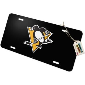GRAPHICS & MORE Pittsburgh Penguins Logo Novelty Metal Vanity Tag License Plate