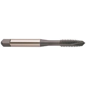 YG-1 L1 Series Vanadium Alloy HSS Spiral Pointed Tap, Hardslick Coated, Round Shank with Square End, Plug Chamfer, 1/2"-13 Thread Size, H3 Tolerance
