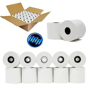 (100 Rolls) 2 1/4 x 200 thermal paper rolls [50 GSM] POS register printer: CBM 262, CBM 291 - POS/Cash Register Thermal Paper Rolls 2 1/4" x 200' - 100 ROLLS