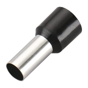 Baomain AWG 8/10.0mm² Wire Copper Crimp Connector Insulated Ferrule Pin Cord End Terminal E10-12 Pack of 100 (Black)
