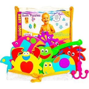 Foam Bath Alphabet Letters Toys - Set of 52 Pcs - Non-Toxic Bathtub ABC Letters for Kids Toddlers - Premium Educational Floating Animals Puzzles for Baby Boys Girls