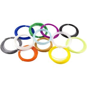 HATCHBOX 3D Pen-ABS1.75-SMP ABS 3D Pen Filament, Dimensional Accuracy +/- 0.05mm, 0.44lbs Total, 1.75mm, 12 Color Sample Pack - 20 Feet Per Color