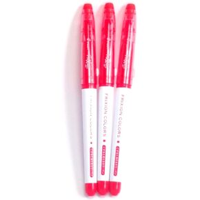 Pilot FriXion Colors Erasable Marker Red, 3 pens per Pack (Japan import) [Komainu-Dou Original Package]