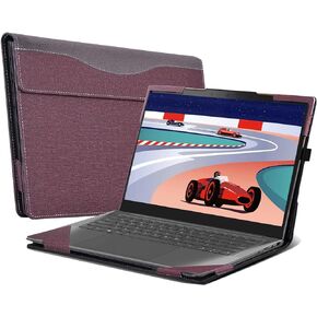 Laptop Cover for Lenovo Slim Pro 7| Slim 7 Pro X Laptop [Not Other Models] Laptop All Inclusive Drop Case 14 inch PU Leather Inside Pocket Cover(Dark Gray)