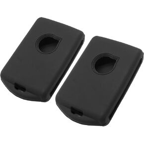 Silicone Key Fob Cover Fit for Volvo XC60 XC90 S90 V90 XC40 S60 V60 Smart Key Fob | Car Accessories | Remote Key Protection Case - Black & Red