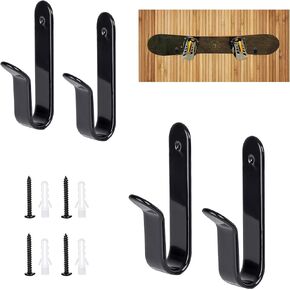 4PCS Snowboard Horizontal Snowboard Wall Mount Clips, Snowboard Wall Mount Storage Holder Snowboard Display Rack Wall Mount Storage Hanger for Home Garage