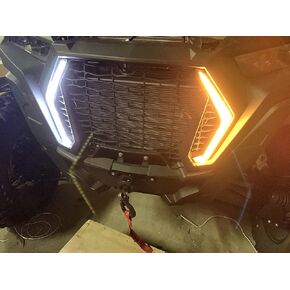 MCSADVENTURES Plug And Play Street Legal Turn Signal Kit With Fang Lights Black Lever Column Switch For 19-23 Polaris RZR XP 1000, Turbo, Turbo S, Trail