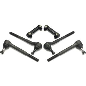 PartsW - 6 Pc Steering Kit for Chevrolet Blazer 1996-2005 / GMC Jimmy 1996-2001 / Isuzu Hombre 1996-2000 +More Inner & Outer Tie Rod Ends Adjusting Sleeves