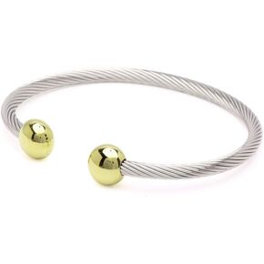 QRAY Combo Deluxe Surgical Steel Golf Athletic Bracelet Men Women C-Shaped Health Wellness Bracelet