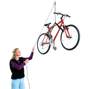 HARKEN - Bike Overhead Garage Storage Hoist, Self-Leveling, Safe Anti-Drop System, Easy One-Person Operation, Smart Garage Organization