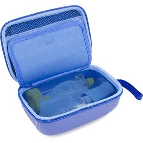 CASEMATIX Blue Travel Case Bag Compatible with Asthma Inhaler, Masks, Spacer Chamber - CASE ONLY, Spacer NOT Included