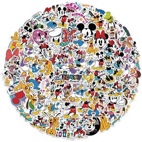 100PCS Disney Mickey Minnie Stickers Cute,Waterproof,Aesthetic,Trendy Stickers for Teens,Girls,Perfect for Laptop,Phone,Skateboard,Travel| Extra Durable Vinyl (Mouse)