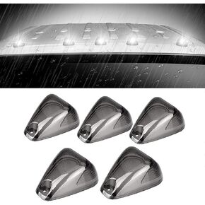 5 X Cab Marker Light Cover, Compatible with 1999-2016 Ford F250 F350 F450 F550 F650 F750 E150 E250 E350 E450 Super Duty Pickup Trucks Cab Roof Running Light, Top Clearance Light(Amber Cover) in Kuwait