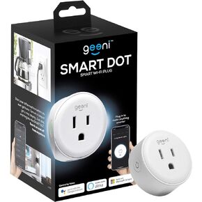 Geeni DOT Smart Wi-Fi Outlet Plug, White, (1 Pack) – No Hub Required – Works with Amazon Alexa and Google Assistant, Requires 2.4 GHz Wi-Fi