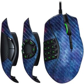 MightySkins Carbon Fiber Skin for Razer Naga Trinity - Nebula | Protective, Durable Textured Carbon Fiber Finish | Easy to Apply, Remove, and Change Styles | Made in The USA