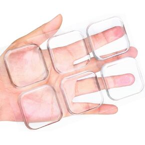 Invisible Wall Shield Pads - 8 Piece Set - Enhanced Stick-On Gel Cushions for Preventing Wall Marks & Noise from Doors & Appliances in Homes or Offices (8, 1.5 inches)