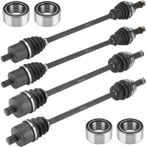 Front Rear Left and Right CV Axle shaft & Wheel Bearing Set for Polaris RZR XP 1000/XP 4 1000 2014 2015 2016 2017, Replace for 1333420 1333439 1333124 1333123 1333283 - Full Set