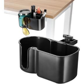 kemimoto Desk Cup Holder, Caddy Organizer Cup Holder for Office Table, Lawn Chair, Golf Cart, Pontoon Boat, Suitable for Most 18-32 oz Bottles, Black