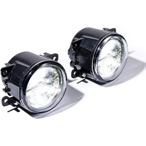 Pair of 80W XML2 LED Real Glass Lens Fog Light Driving Lamp Compatible with Ford Acura Honda Suzuki H8 H9 H11 Socket