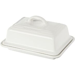 Le Creuset Stoneware European Butter Dish, White