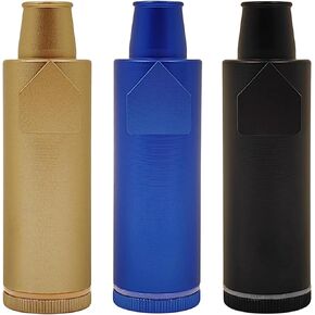 OMO High-capacity Metal Ieak-proof Bottle (3nd Generation Upgrade Version) (Black Blue Gold）Portable Pepper Shaker (3 pack)