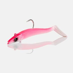 Savage Gear Sandeel Fishing Bait, 5 1/3 oz, Pink/White, Realistic Contours & Movement, Durable Construction, Two Tie Points, 5X Hooks, Holographic Eyes, Bait Keeper