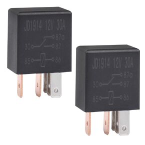 5 pin 12v 10A 20A 30A Automotive Micro Relay 12 Volt Relay Replacement Electrical System Starter relays Suitable for 12 Volt car Smaller relays Safety Marine for 12 Volt car(2pcs)