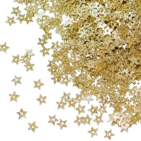 Obsummoy 10 Grams 5mm/0.2" Gold Tiny Star Sew on Sequins Mini Hollow Star Sequins Embroidery Small Sequin with Holes DIY Loose Sequin for Sewing Dolls Jewelry Making Crafts