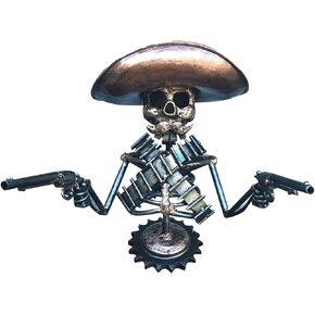 شعارات معدنية ثلاثية الأبعاد للسيارات، جمجمة رعاة البقر المخيفة، غطاء محرك السيارة، زخرفة النحت، إكسسوارات الديكور الخارجي للمركبة العتيقة، شعار السيارة، غطاء محرك السيارة القديم، بدلة الديكور جميع أنواع السيارات in Kuwait