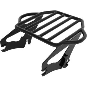 Detachable Motorcycle Luggage Rack Glossy Black Two up Mounting Luggage Rack Fit for Harley Electra Glide Traveler Road King Big Glide 2009-2023