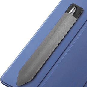 takyu Pencil Holder for Apple iPad Pencil,Detachable Elastic Apple Pencil 2nd Gen Leather Sleeve Pocket Pouch-Grey