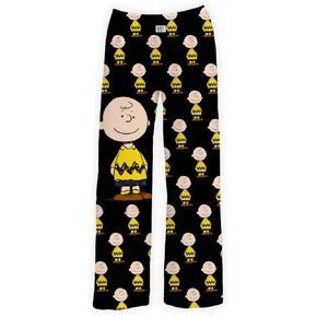 BRIEF INSANITY Charlie Brown Pajama Pants - Comfy, Loose-Fit, Ultra-Soft - Snoopy Lounge Bottoms