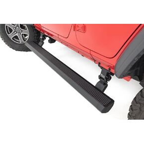 Rough Country LED Power Running Boards for 2018-2024 Jeep Wrangler JL Unlimited | 4-Door - PSR610430