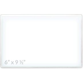 StoreSMART - Peel & Stick Pocket - 6" x 9 1/2" Open Long Side - 10-Pack - Clear Vinyl Plastic - STB109L-10