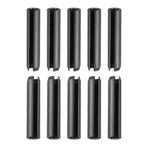 5mmx22mm(DXL) Slotted Spring Pin - 30Pack - Good for Home Machine Fastener - 65Mn Spring Dowel Tension Roll Pin - Black