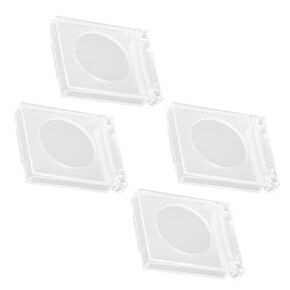 غطاء زر الضغط الآمن 4 قطعة غطاء زر الضغط المسطح غطاء غبار بلاستيكي لغطاء زر ضغط الكمبيوتر 25 مم in Kuwait