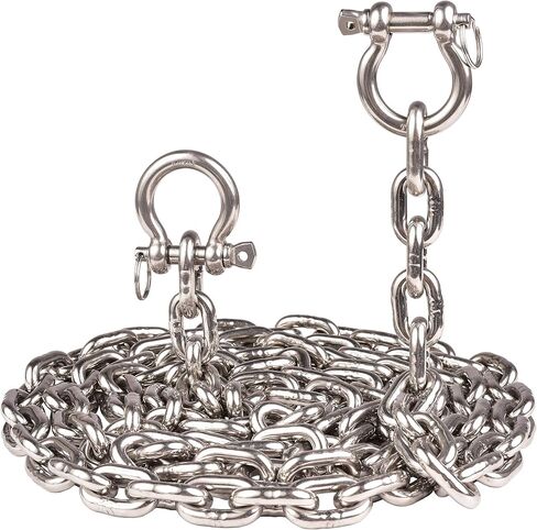 T316 Stainless Steel 5/16"(8mm) Anchor Chain with 2 Pcs Anti-Off Shackles, Marine Grade in Saudi Arabia