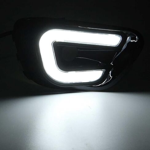 LED النهار الجري الخفيف لسيارة جيب كومباس 2011-2016 سيارة الضباب ضوء مقاوم للماء بدوره مصباح إشارة in Saudi Arabia
