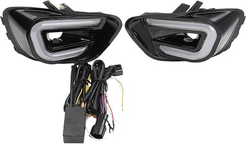 LED النهار الجري الخفيف لسيارة جيب كومباس 2011-2016 سيارة الضباب ضوء مقاوم للماء بدوره مصباح إشارة in Saudi Arabia