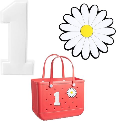 2pcs Number Charms for Bogg Bag, 0-9 Decorative Bogg Bag Charms, Bogg Bag Charms Insert Number Charms, Alphabet 3D Number for Personalizing Handbag DIY in Saudi Arabia