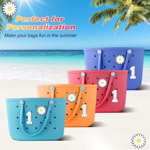 2pcs Number Charms for Bogg Bag, 0-9 Decorative Bogg Bag Charms, Bogg Bag Charms Insert Number Charms, Alphabet 3D Number for Personalizing Handbag DIY in Saudi Arabia