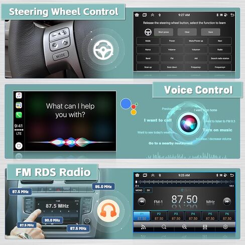 [4G+64G] لسيارة Nissan Rogue (دليل A/C) 2014-2018 Android 13 ستيريو لاسلكي، شاشة لمس 10.1 بوصة في لوحة القيادة وراديو ملاحة GPS مع كاميرا احتياطية Android Auto Bluetooth FM RDS in Saudi Arabia