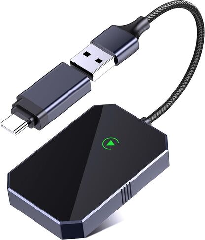 Wireless CarPlay Adapter, Convert Wired CarPlay to Wireless, Fit for Cars with Factory CarPlay Function and iPhone iOS 10+, Support Navigation, Music and Phone Calls in Saudi Arabia