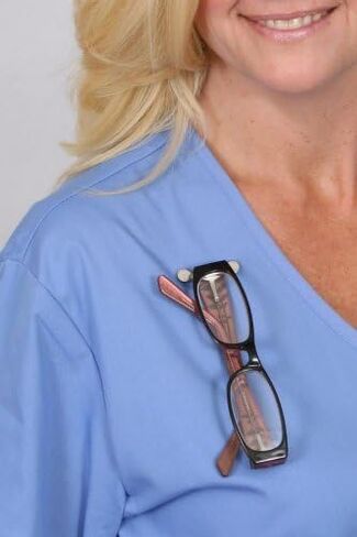 Readerest Magnetic Eyeglass Holders, name tag, badge holder, sunglasses holder, ID badge holder, (Stainless Steel - 6 Pack), made in USA, for men and women in Saudi Arabia