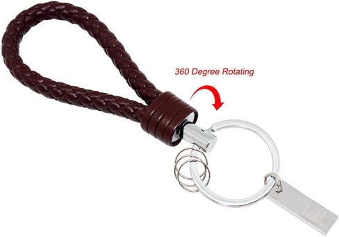 boshiho Office Lanyard, PU Leather Necklace Lanyard with Strong Clip and Keychain for Keys, ID Badge Holder, USB or Cell Phone (Black) in Saudi Arabia