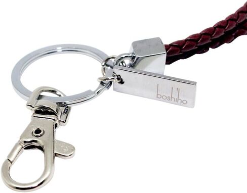 boshiho Office Lanyard, PU Leather Necklace Lanyard with Strong Clip and Keychain for Keys, ID Badge Holder, USB or Cell Phone (Black) in Saudi Arabia